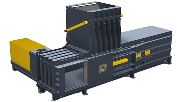 twin ram recycling baler grey